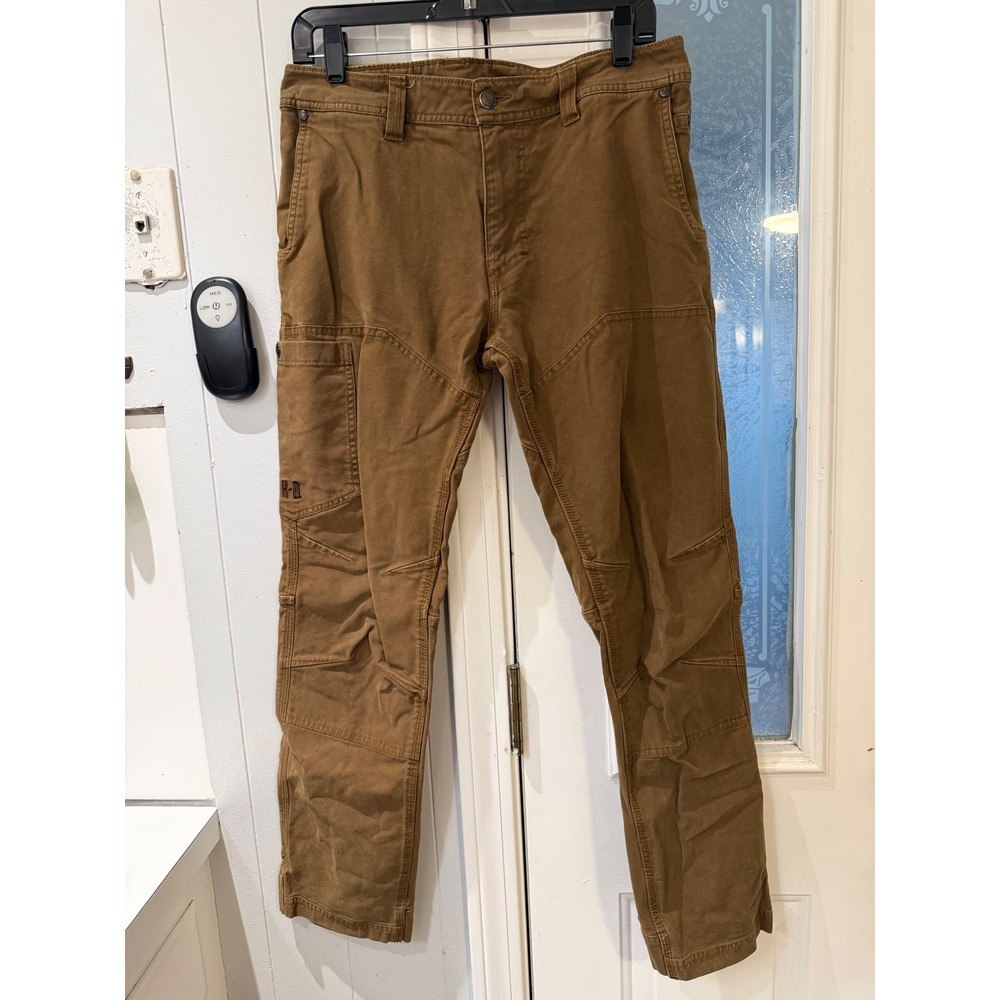 Harley-Davidson Mens Brown Canvas Riding Pants Cargo Utility 30x30